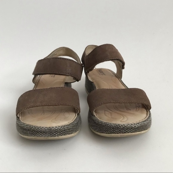 Born Tan Leather Lucee Platform Sandals Size 6 - Picture 4 of 9